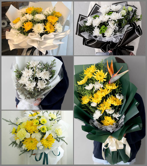 贵州毕节市黔西县花溪乡钟山村白事花束代送